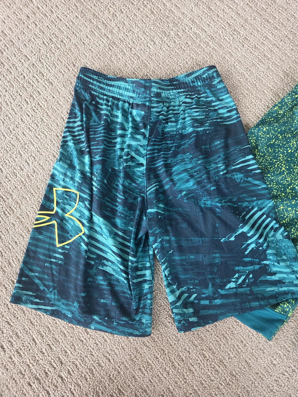Under Armour Boys' Teal Green Athletic Shorts - 2-Pack